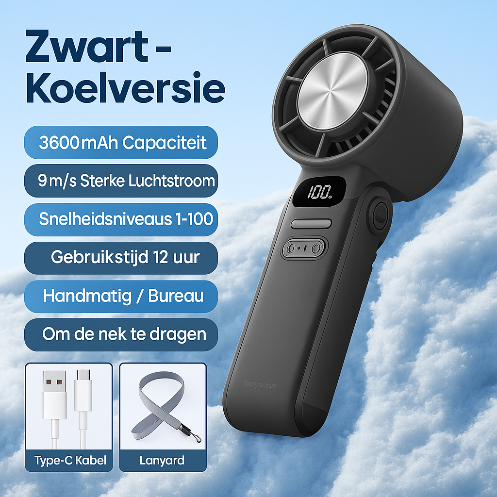 Blyzz™ Ventilator – Draagbare Power. Altijd Koel.